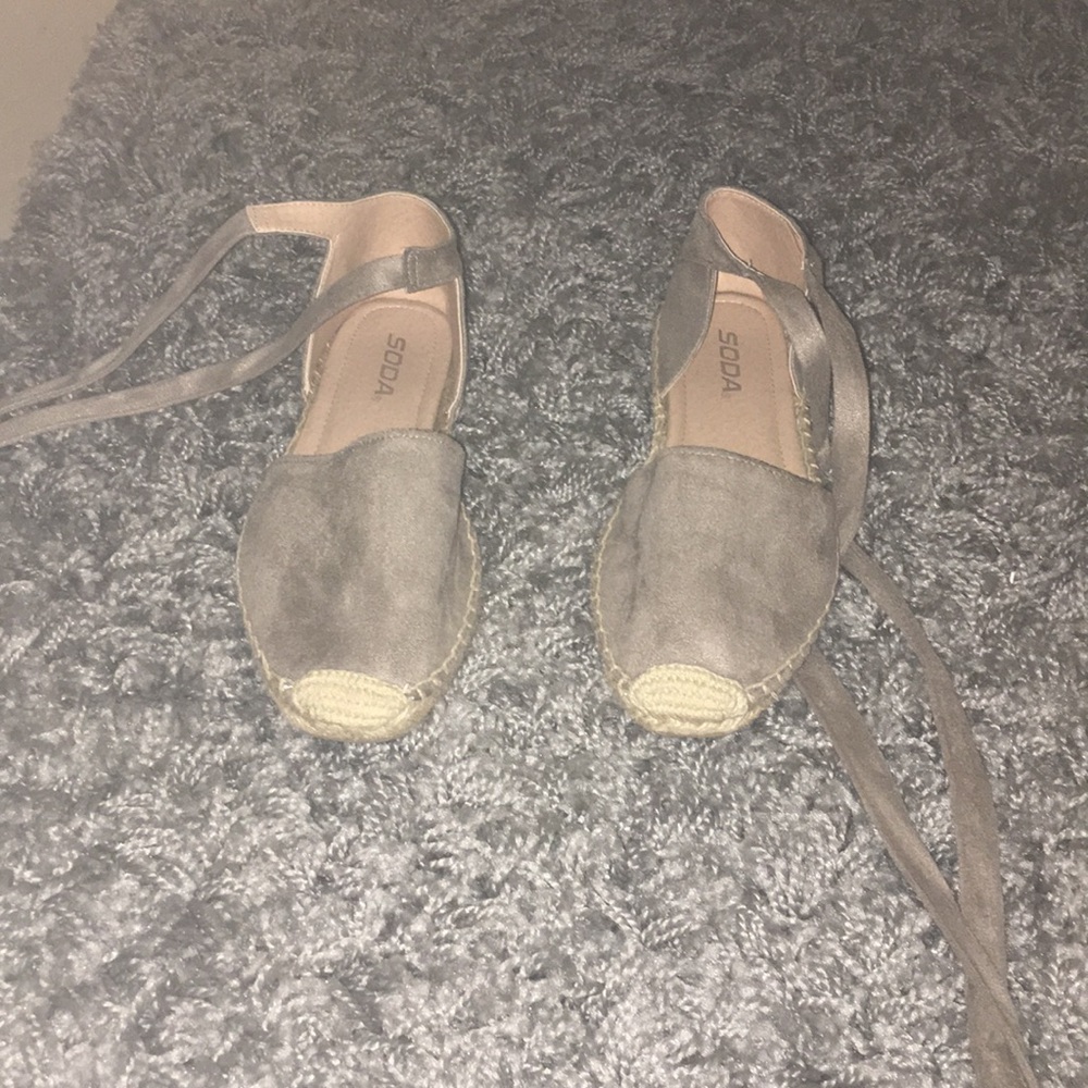 Soda lace up espadrilles flats